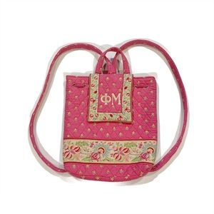 Quilted Floral Casual Fashion Travel Backpack Book Bag